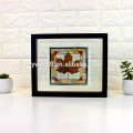 High Quality Modern Double glass 4x6 Natural wood leaf Plant Herbarium Dried Pressed Flowers floating picture frame